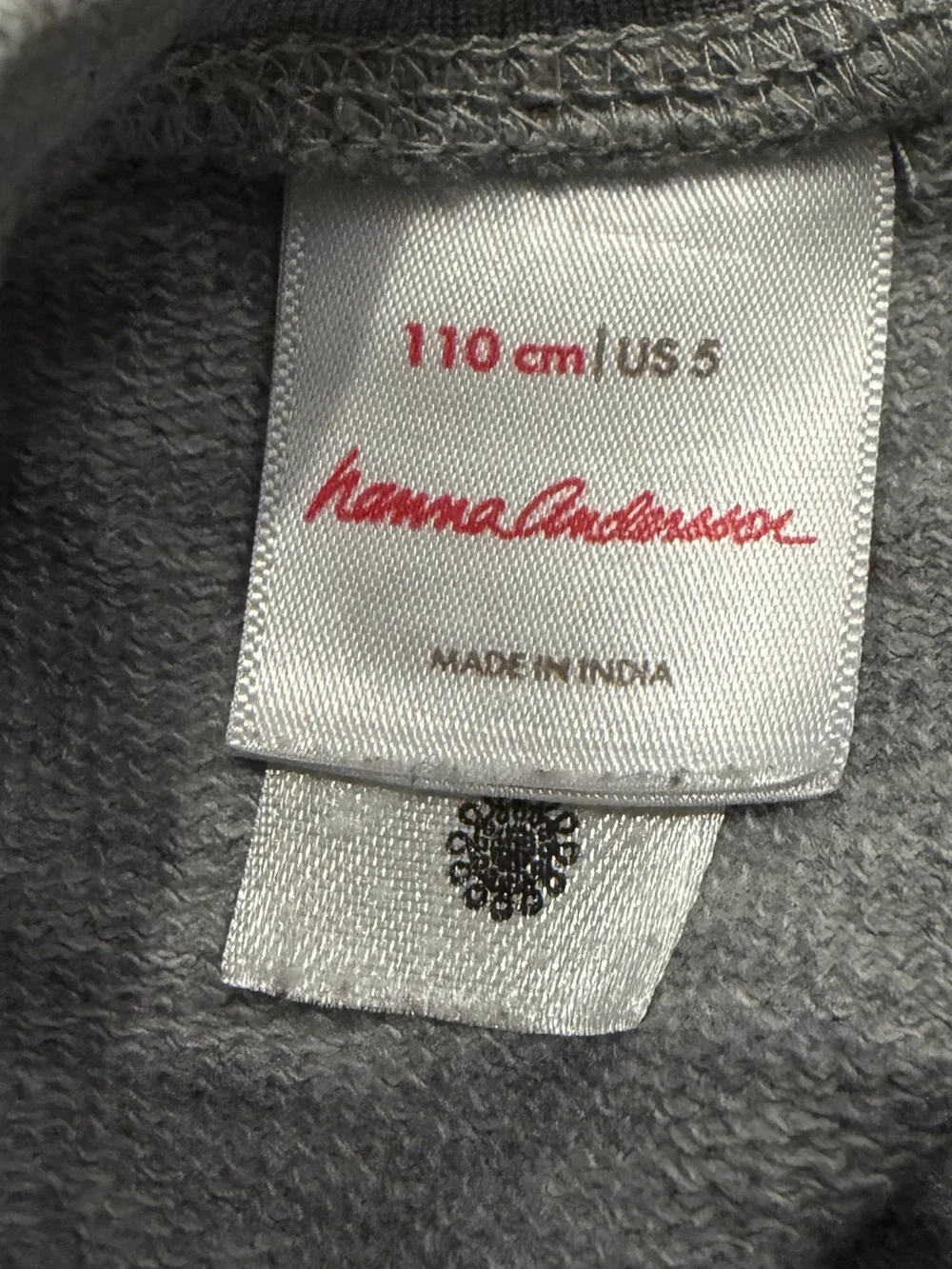 Hanna Andersson Kids Gray Sweatshirt & Jogger Set Size 5 Cozy Matching Lounge